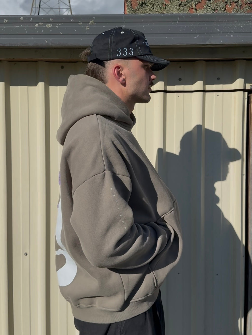 Wake Up Hoodie (grey coffee)